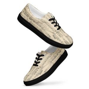 Zapatillas de lona con cordones para mujer Partitura 6